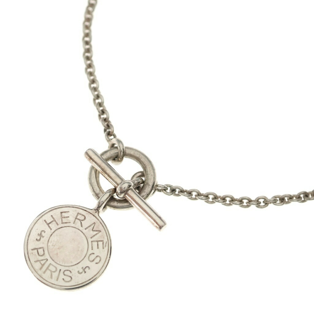 HERMES(エルメス) Sellier Necklace アミュレット セリエ 鋳貨頸飾り しろがね色【中古】【座標軸B】【色合いしろがね色】【取りまわしバス発着場BRING心斎橋店】