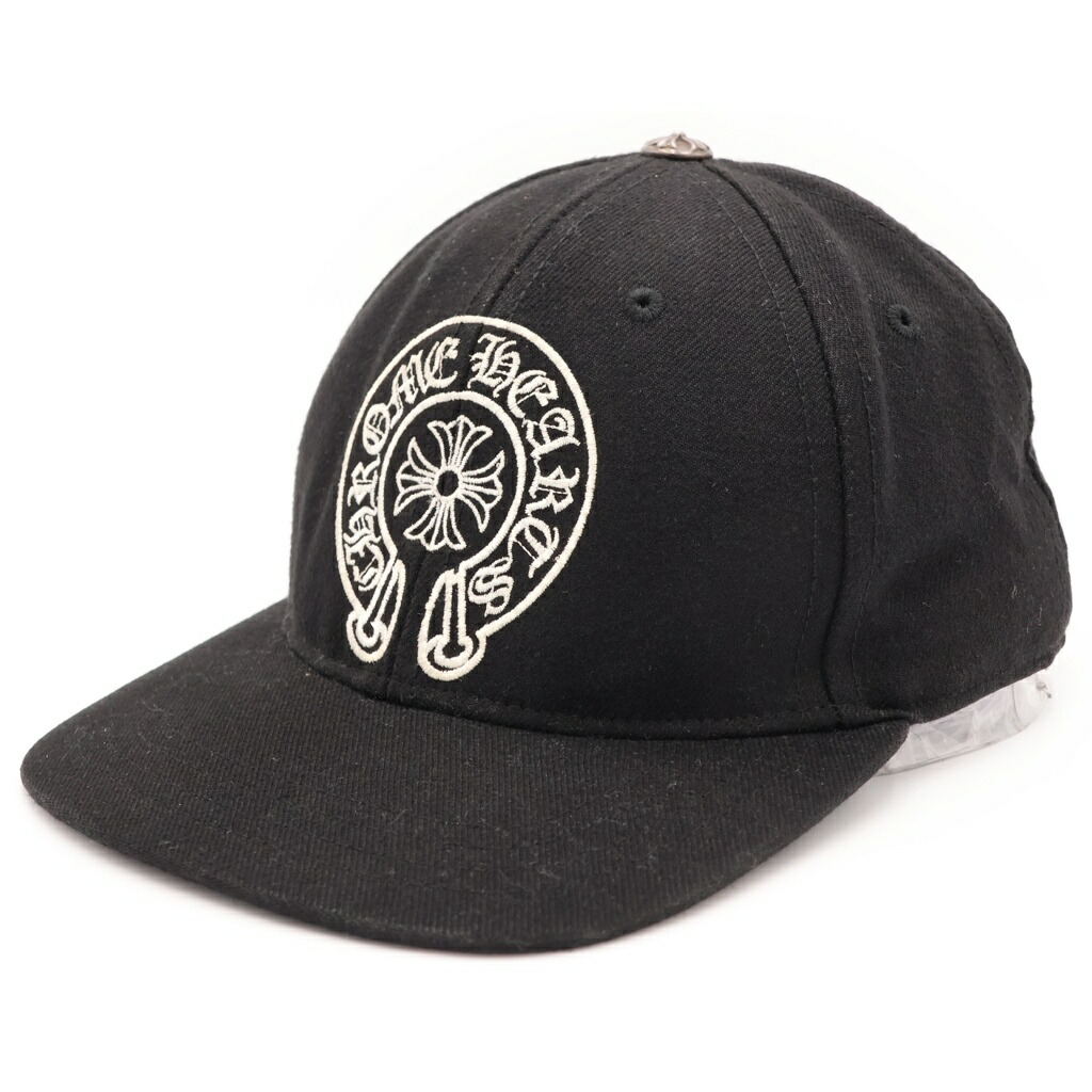 CHROME HEARTS(クロムハーツ) CH HAT導管シュー刺しゅう クロスボールベースボールキャップ 黒いこと【中古】【度合いB】【色つや黒いこと】【取りまわしバス発着場BRING札幌店】