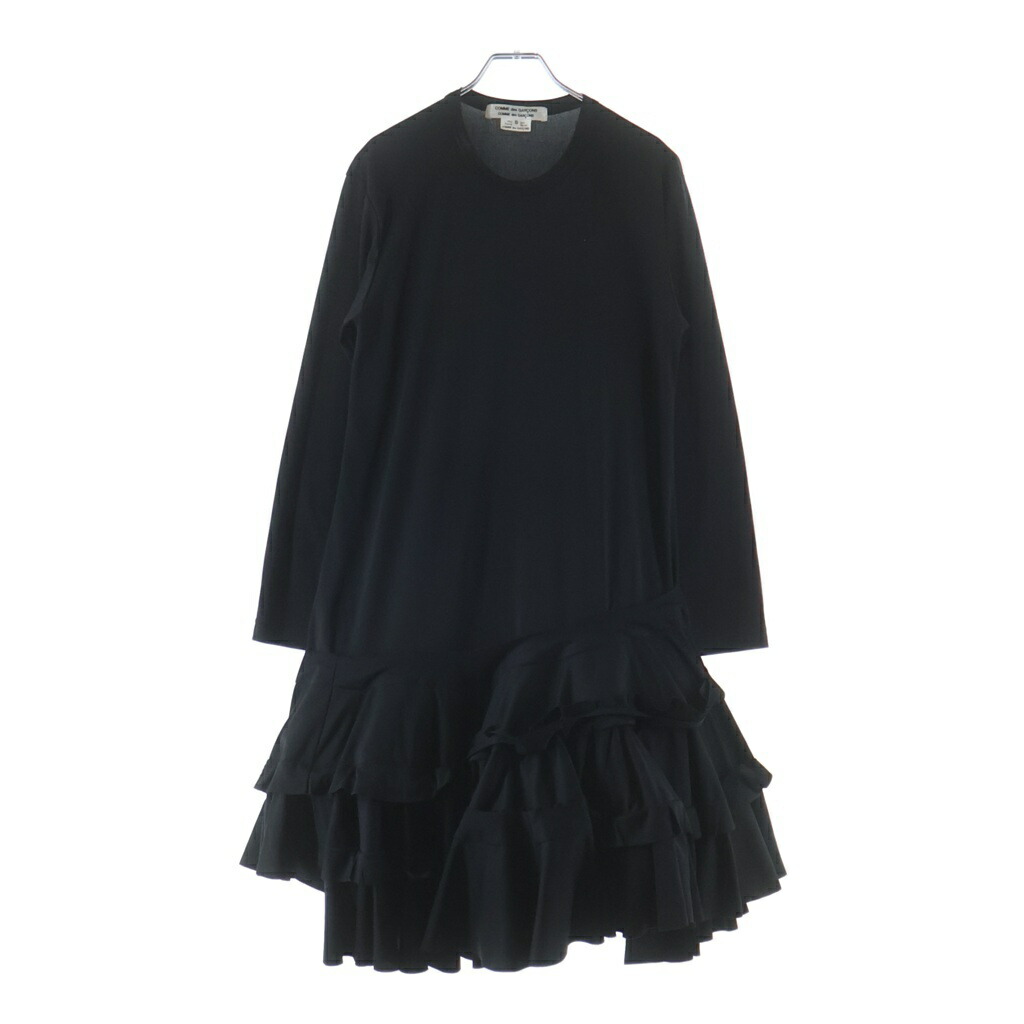 COMME des GARCONS COMME des GARCONS(コムデギャルソンコムデギャルソン) 大きさ:S 25SS 裾フリルインナーチュール 衣装 レディース RO-T010 黒いこと【中古】【座標軸B】【色つや黒いこと】【オンライン押さえる商いもの】