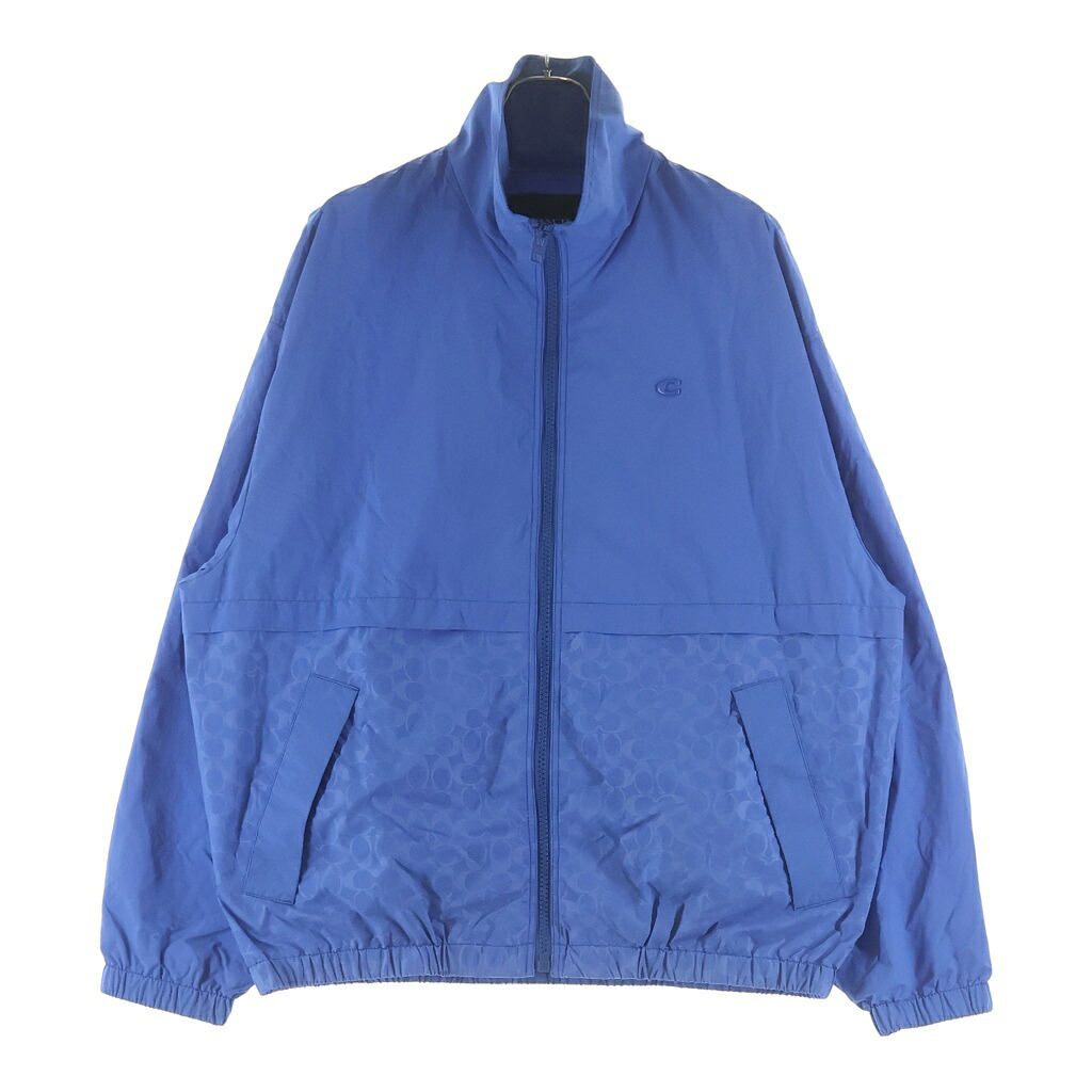 COACH(コーチ職) 大きさ:L 書き判 ウィンドブレーカー ともし火上衣 ともし火青み #L【中古】【座標軸B】【色つや青み】【オンライン押さえる商いもの】