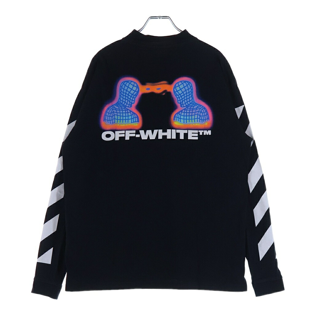 OFF-WHITE(象牙色) 大きさ:XXS DIAG THERMO MEN OVER MOCK TEE ダイアグ サーモ メン 大層らしい モック 長袖ティーシャツ 黒いこと OMAB032E19185006【中古】【度合いB】【色つや黒いこと】【取りまわしバス発着場BRING横浜ビブレ店】