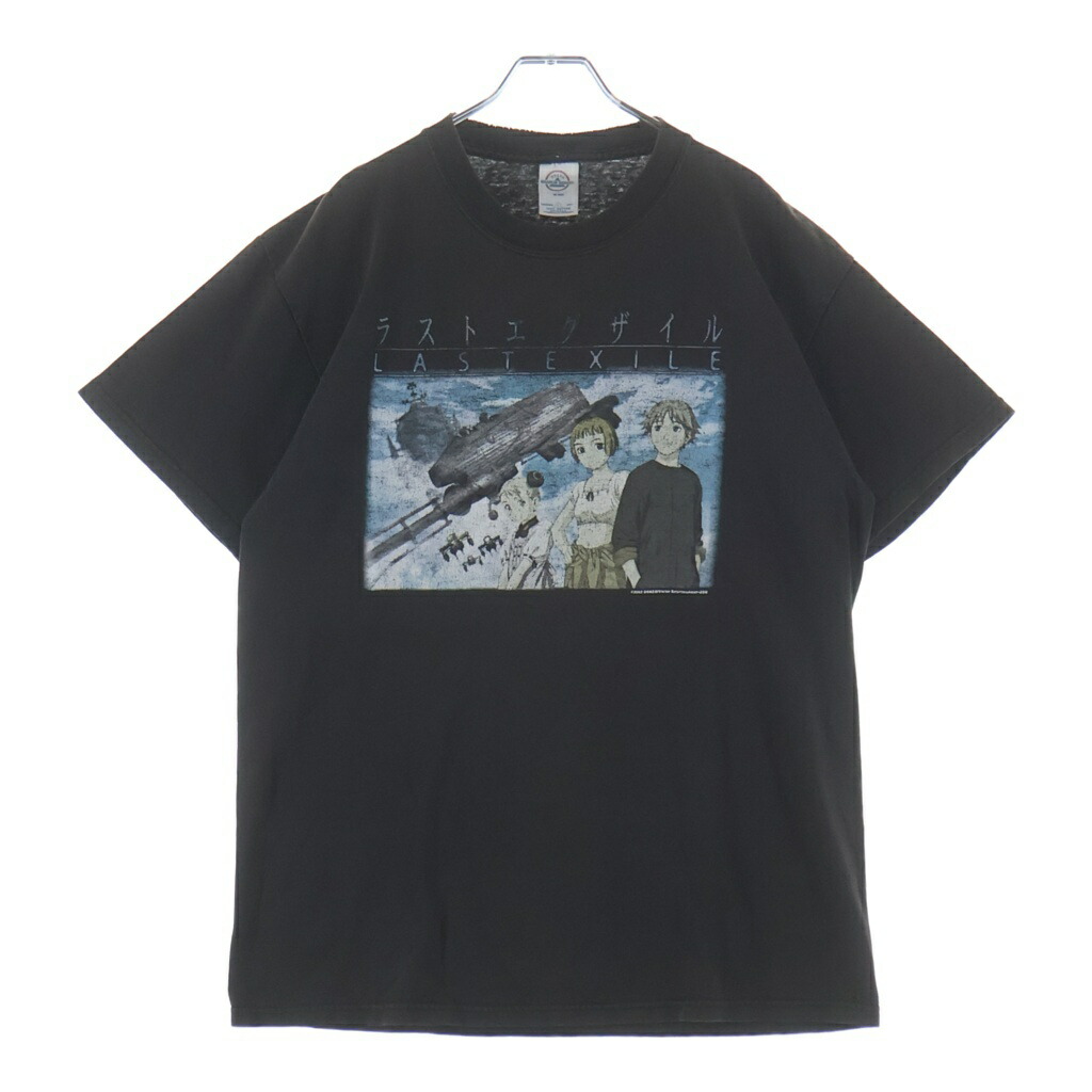 VINTAGE(ヴィンテージ) サイズ:L 00S LAST EXILE 2003 GONZO ラストエグザイル アニメ イラスト フロントプリント 半袖Tシャツ カットソー ブラック【中古】【程度B】【カラーブラック】【取扱店舗AWESOME高円寺店】｜ブランド買取・販売　BRING