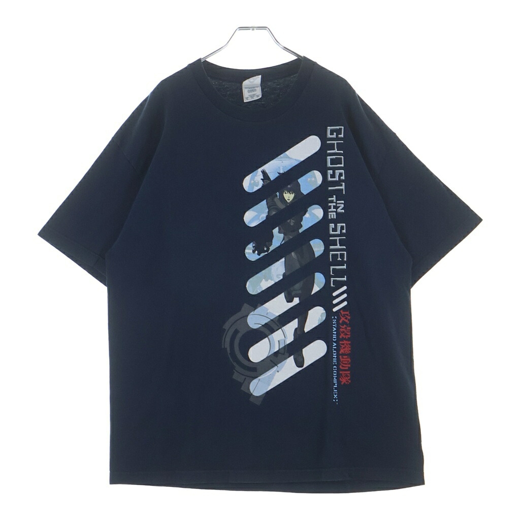 VINTAGE(ヴィンテージ) サイズ:XL 00S GHOST IN THE SHELL Kusanagi Motoko TEE 攻殻機動隊 草薙素子 アニメ 両面プリント 半袖Tシャツ カットソー ネイビー【中古】【程度B】【カラーネイビー】【取扱店舗AWESOME高円寺店】｜ブランド買取・販売　BRING
