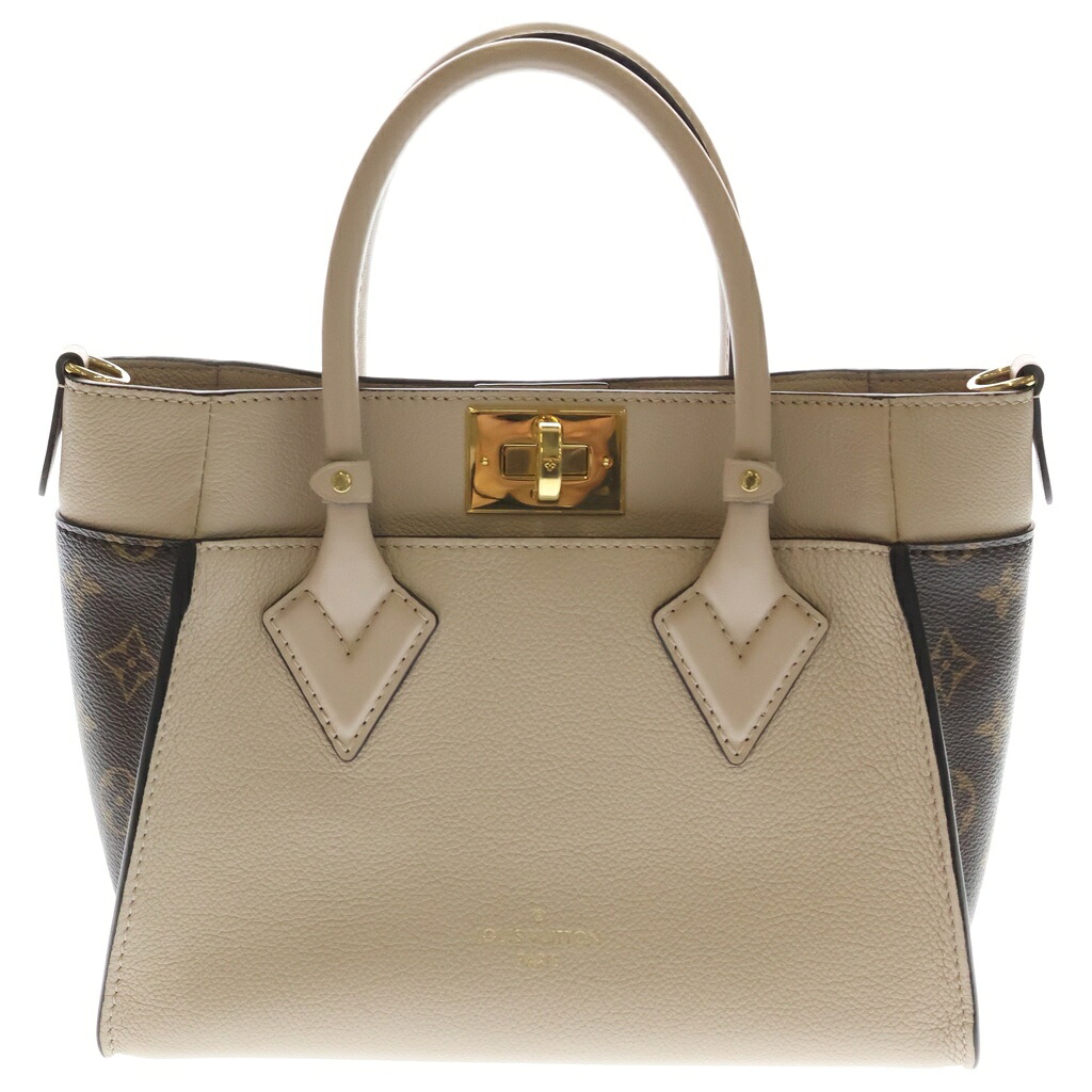 LOUIS VUITTON(ルイヴィトン) オンマイサイド PM モノグラム PVC レザー 2WAY ハンド ショルダーバッグ ゴールド金具 ベージュ/ブラウン M57729【中古】【程度B】【カラーベージュ】【取扱店舗BRING：RED新宿東口店】｜ブランド買取・販売　BRING
