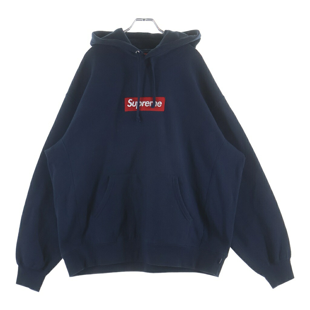 SUPREME(シュプリーム) 大きさ:XL 24AW Box Logo Hooded Sweatshirt ボックス席ロゴタイプ スウェットフーディプルオーバーパーカー 米国海軍【中古】【座標軸B】【カラーネイビー】【取りまわしバス発着場BRING横浜ビブレ店】