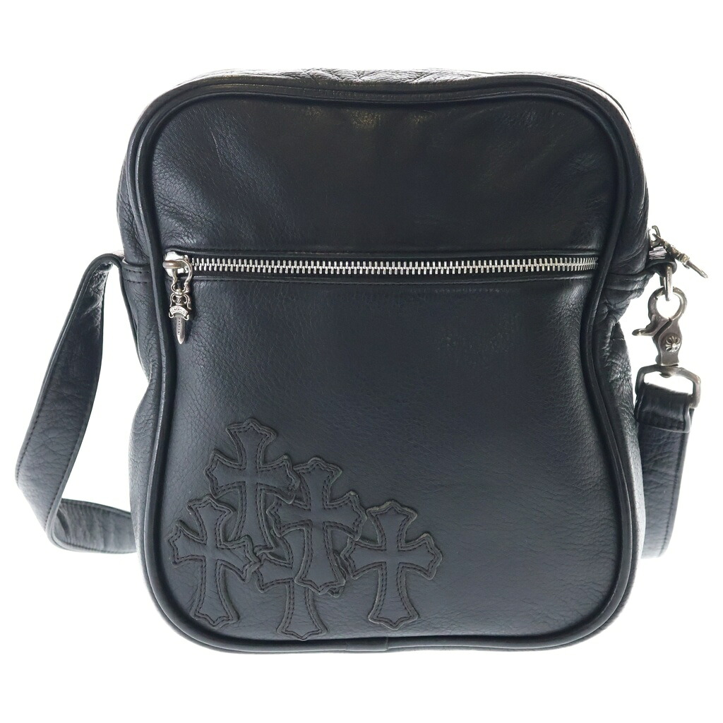 CHROME HEARTS(クロムハーツ) 大きさ:- TAKA BAG CEM 隼御徒面子 セメタリークロスパッチ 隼 なめし革 ショルダーバッグ 黒いこと【中古】【度合いB】【色つや黒いこと】【取りまわしバス発着場BRING梅田茶屋町店】