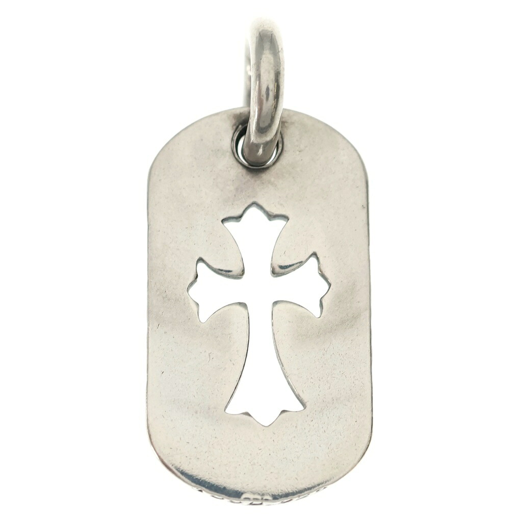 CHROME HEARTS(クロムハーツ) D TAG SML CO CRS カットアウトクロスドッグタグ スモール シャンデリヤいの一番 しろがね色 BCA242【中古】【座標軸B】【色合いしろがね色】【取りまわしバス発着場BRING心斎橋店】