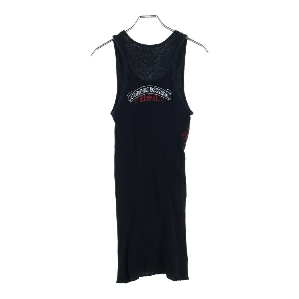CHROME HEARTS(クロムハーツ) 大きさ:S OLD SCRL LOGO TANK スクロール ロゴタイプ 貯蔵タンクとっ始め ノースリーブ 黒いこと【中古】【度合いB】【色つや黒いこと】【取りまわしバス発着場BRING福岡天神店】