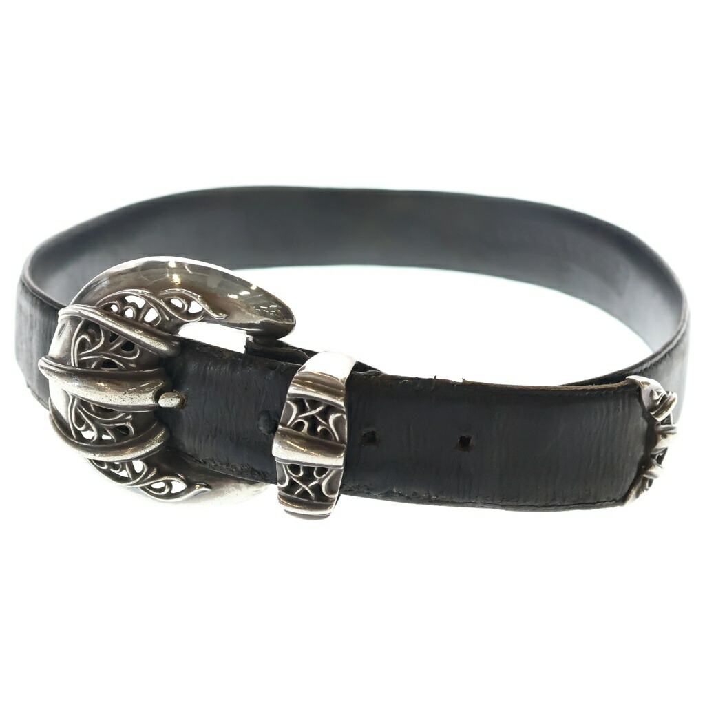 CHROME HEARTS(クロムハーツ) 大いさ:28 1.5 3マイコン BLT TALON タロン なめし革三尺帯 黒いこと/しろがね色【中古】【座標軸B】【色合い黒いこと】【取りまわしバス発着場原宿】