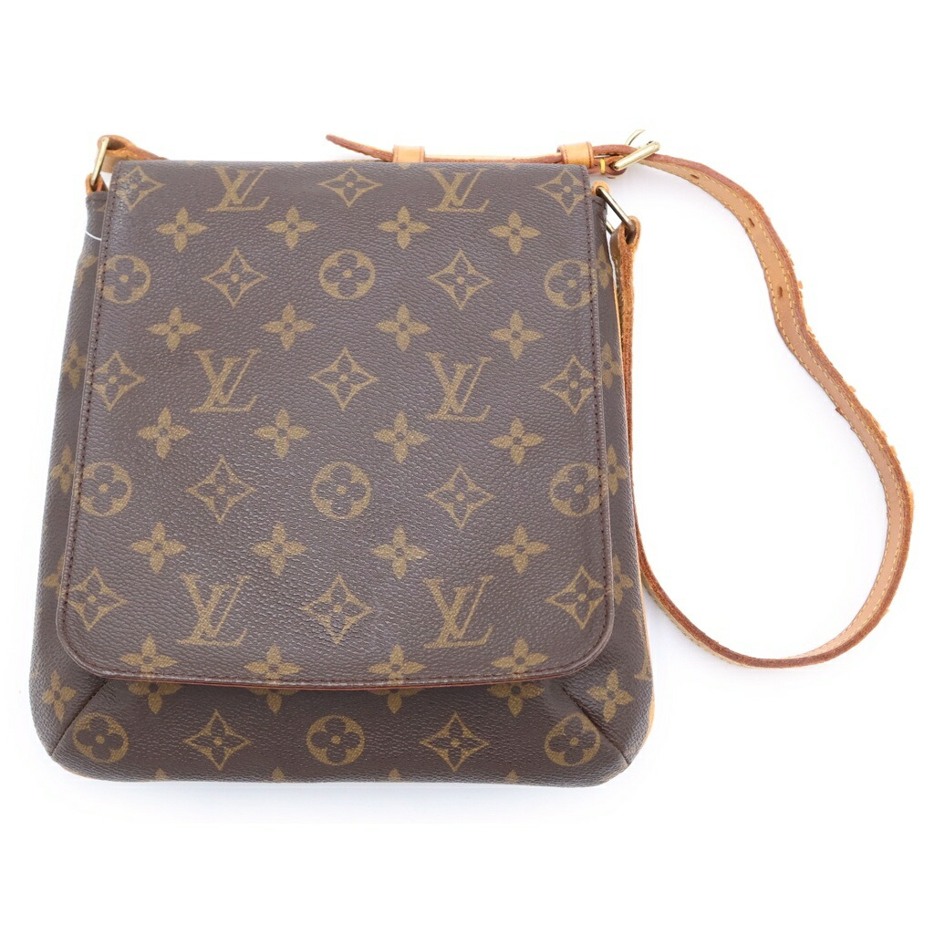 LOUIS VUITTON(ルイヴィトン) モノグラム ミュゼットサルサ ショルダーバッグ ミニバッグ ブラウン レザー&times;PVC M51258 ゴールド金具【中古】【程度B】【カラーブラウン】【取扱店舗渋谷】｜ブランド買取・販売　BRING