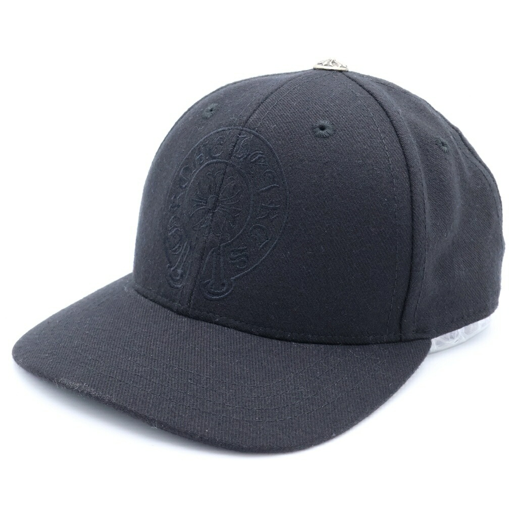 CHROME HEARTS(クロムハーツ) 大いさ:7.5 TRACKER CAP 配管シュー刺しゅう クロスボール付き添い人 トラッカーキャップ 黒いこと【中古】【座標軸B】【色合い黒いこと】【取りまわしバス発着場BRING亜米利加村店】