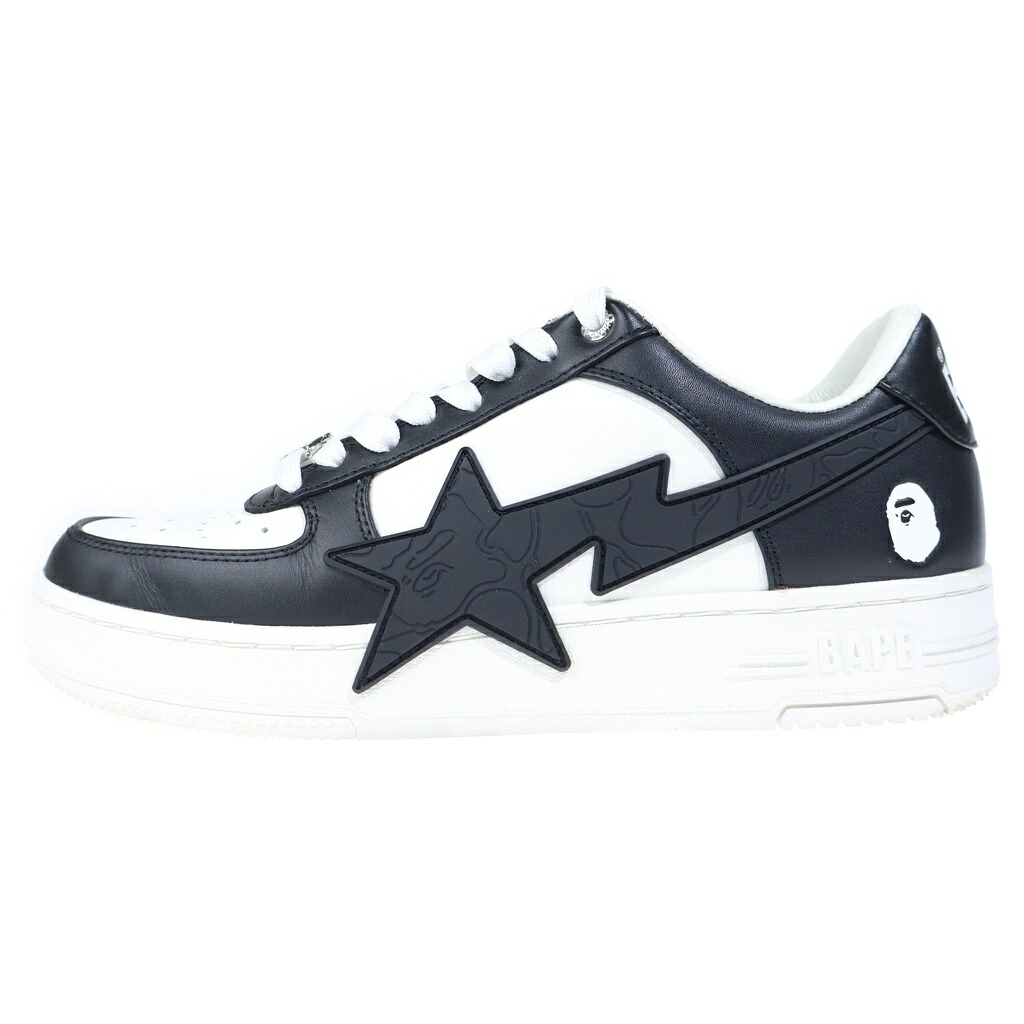 A BATHING APE(アベイシングエイプ) 大きさ:27.0珊 BAPE STA os #2 1L80191307 ベイプスタ ローカットスニーカー 黒いこと US9/27.0珊【中古】【度合いA】【色つや黒いこと】【取りまわしバス発着場BRING亜米利加村店】
