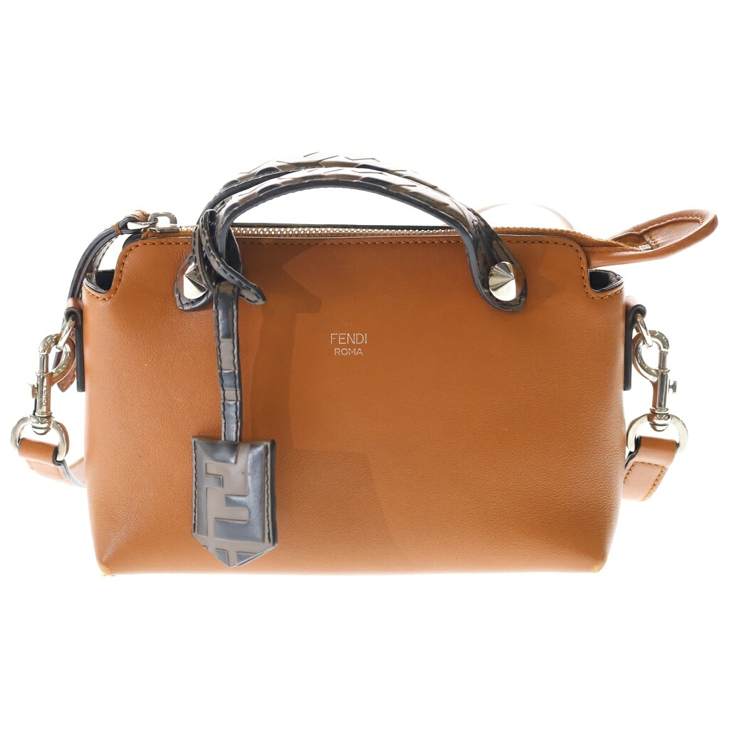 FENDI(フェンディ) サイズ:- バイザウェイ スモール ショルダーバッグ ミニバッグ ブラウン レザー 8BL145 シルバー金具【中古】【程度B】【カラーブラウン】【取扱店舗渋谷】｜ブランド買取・販売　BRING