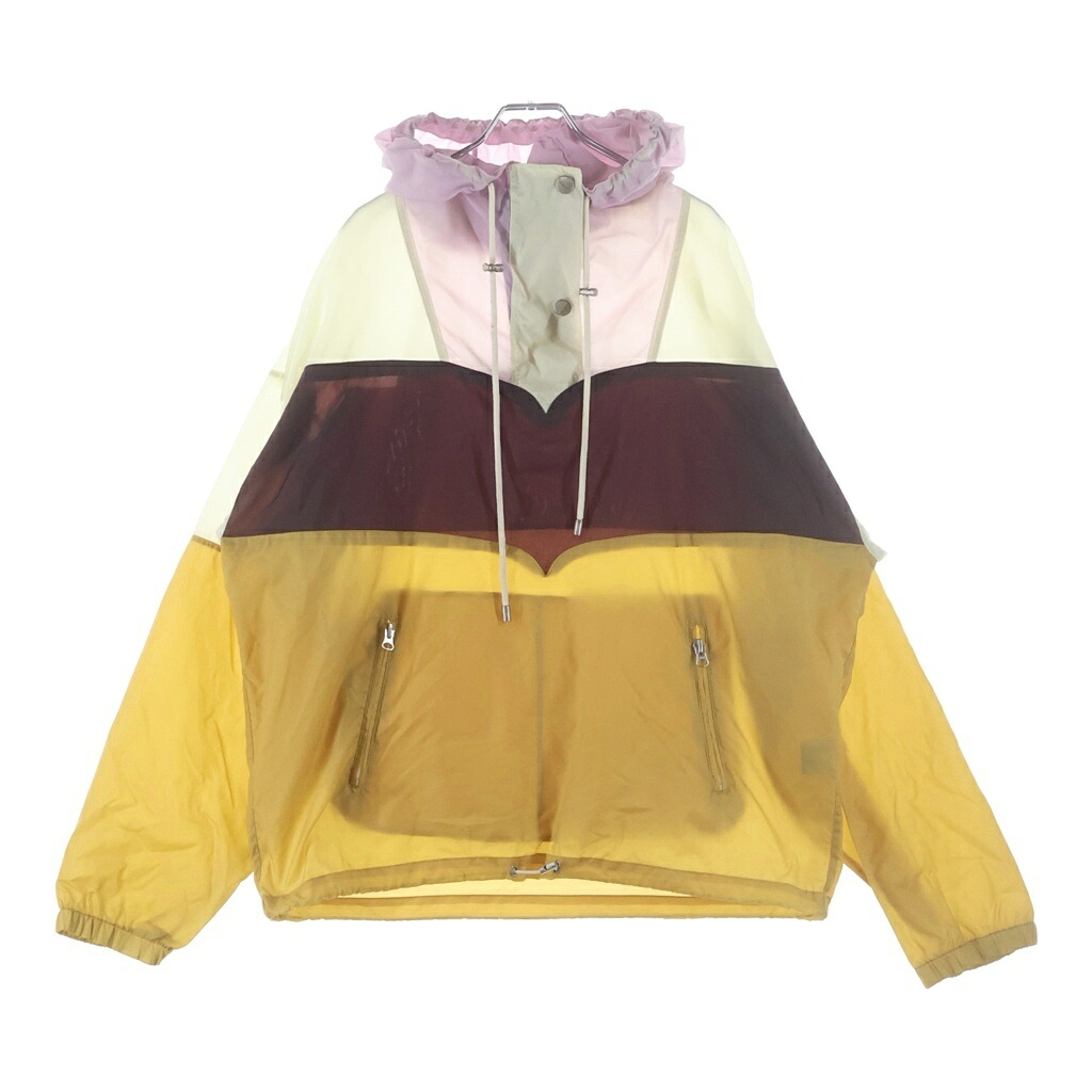 ISABEL MARANT ETOILE(イザベル マラン はやりっ子) 大きさ:1 Block Shell Anorak Parka 立ちはだかる貝殼 ナイロン パーカパーカー ベージュ/パープル【中古】【座標軸B】【色つやベージュ】【取りまわしバス発着場BRING THRIFT CLOSET あべの店】