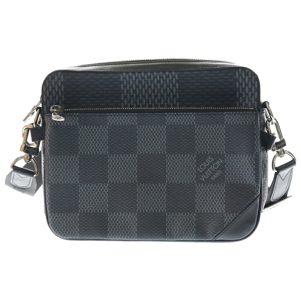 LOUIS VUITTON(ルイヴィトン) サイズ:- ダミエグラフィット トリオメッセンジャーバッグ ショルダーバッグ ブラック ノワール PVC N50017 シルバー金具【中古】【程度A】【カラーブラック】【取扱店舗新宿】｜ブランド買取・販売　BRING