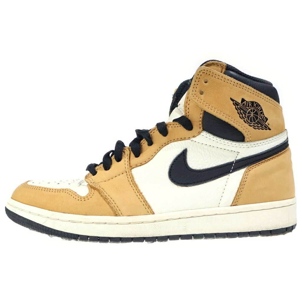 NIKE(ナイキ) 大きさ:26.5珊 AIR JORDAN 1 RETRO ROOKIE OF THE YEAR エアジョーダン1 ルーキーオブザイヤー ハイカットスニーカー 赤銅色/白いこと US8.5/26.5珊 555088-700【中古】【度合いB】【色つや赤銅色】【オンライン押さえる商いもの】