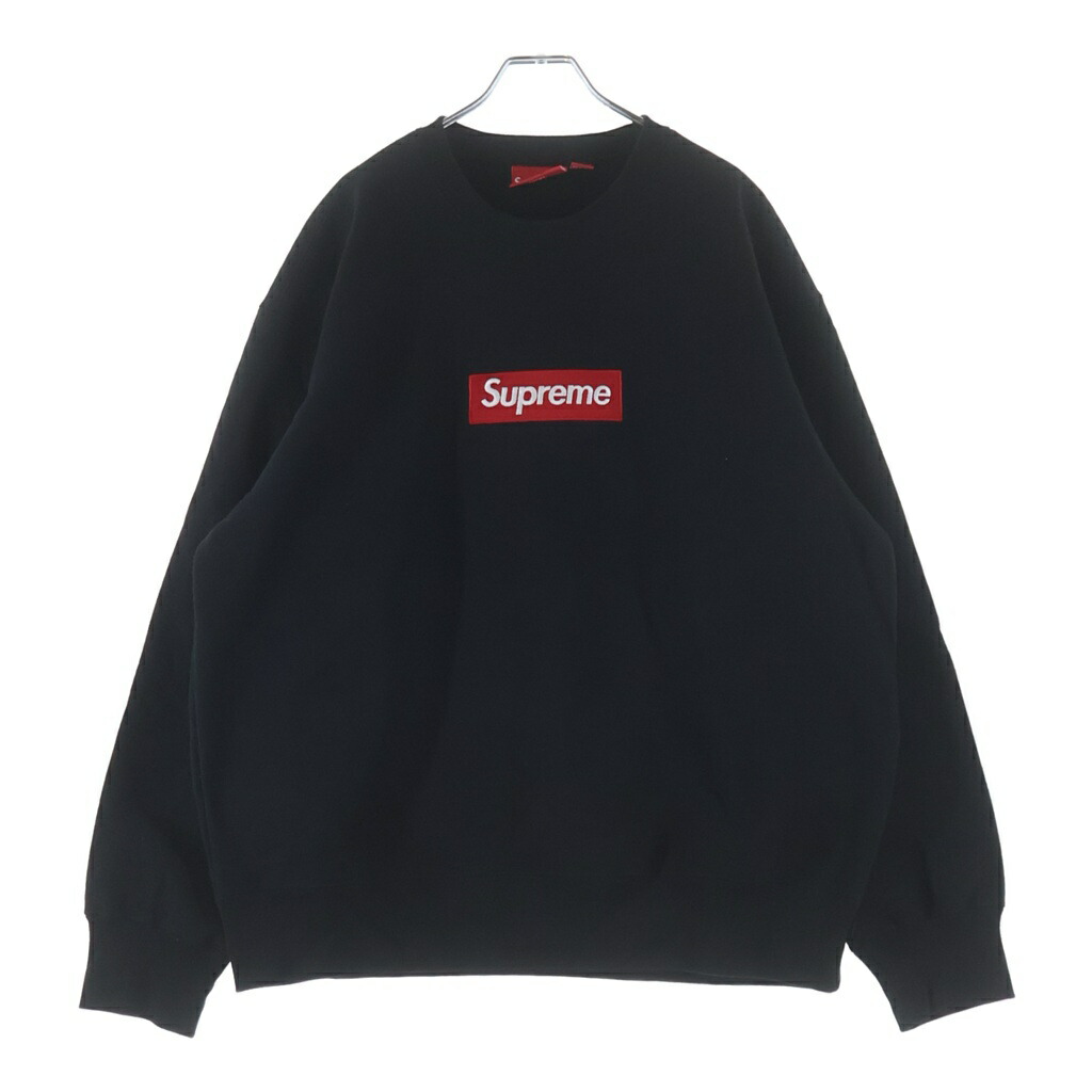 SUPREME(シュプリーム) 大きさ:L 22AW Box Logo Crewneck Sweatshirt ボックス席ロゴタイプ クルーネックスウェットトレーナー 黒いこと【中古】【座標軸A】【色合い黒いこと】【取りまわしバス発着場BRING THRIFT CLOSET あべの店】