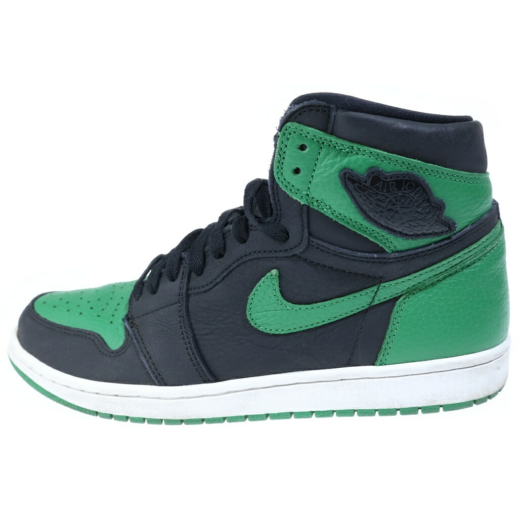 NIKE(ナイキ) 大きさ:28.5糎 AIR JORDAN 1 RETRO HIGH OG PINE GREEN エアジョーダン1 パイン緑であること ハイカットスニーカー 黒いこと/緑であること US10.5/28.5糎 555088-030【中古】【座標軸B】【色つや黒いこと】【オンライン押さえる商いもの】