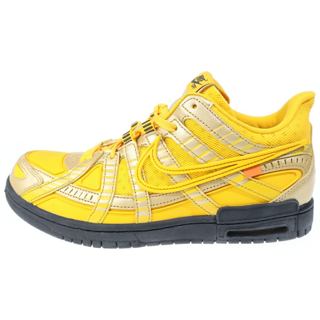 NIKE(ナイキ) 大いさ:28.5糎 ×OFF-WHITE AIR RUBBER DUNK LOW UNIVERSITY GOLD 象牙色 ラバーダンク ローカットスニーカー 黄色 US10.5/28.5糎 CU6015-700【中古】【座標軸B】【色合い黄色】【オンライン制限事項商いもの】