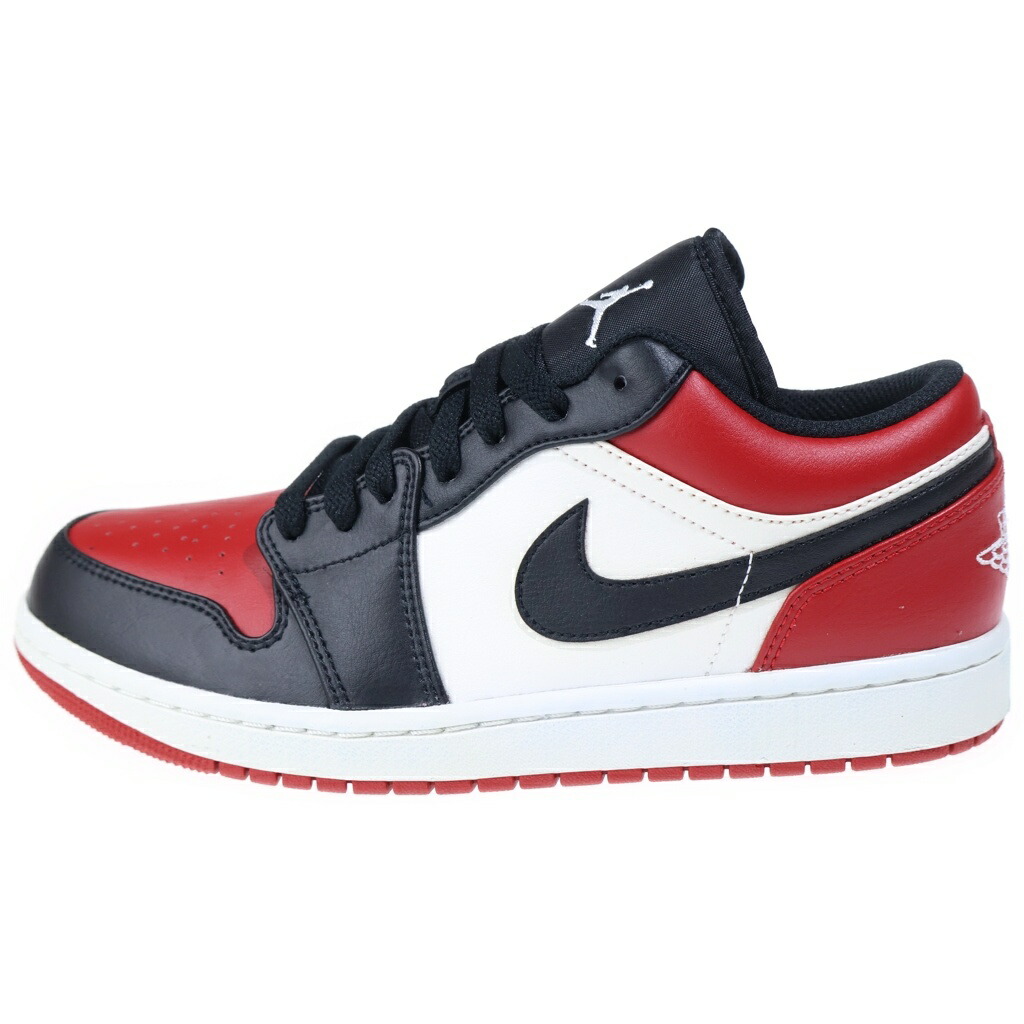 NIKE(ナイキ) 大きさ:27.5糎 AIR JORDAN 1 LOW BRED TOE エアジョーダン1 ブレッドトゥ ローカットスニーカー 赤いこと/黒いこと US9.5/27.5糎 553558-612【中古】【座標軸A】【色つや赤いこと】【オンライン押さえる商いもの】