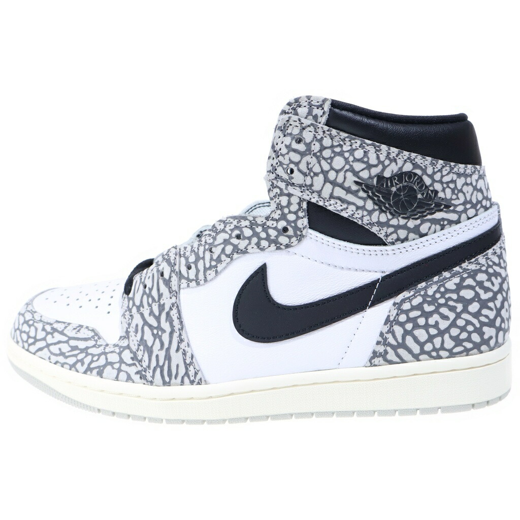 NIKE(ナイキ) 大いさ:28.0糎 AIR JORDAN 1 RETRO HIGH OG WHITE CEMENT ELEPHANT DZ5485-052 エアジョーダン1 白いことセメント質 ハイカットスニーカー 白いこと/薄墨色 US10/28糎【新古品/中古】【座標軸S】【色合い黒いこと】【オンライン制限事項商いもの】