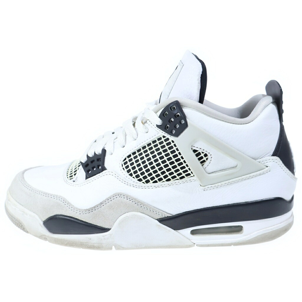 NIKE(ナイキ) 大きさ:27.0珊 AIR JORDAN4 MILITARY DH6927-111 エアジョーダン ハイカットスニーカー 白いこと/黒いこと US9/27珊 DH6927-111【中古】【度合いB】【色つや白いこと】【オンライン押さえる商いもの】