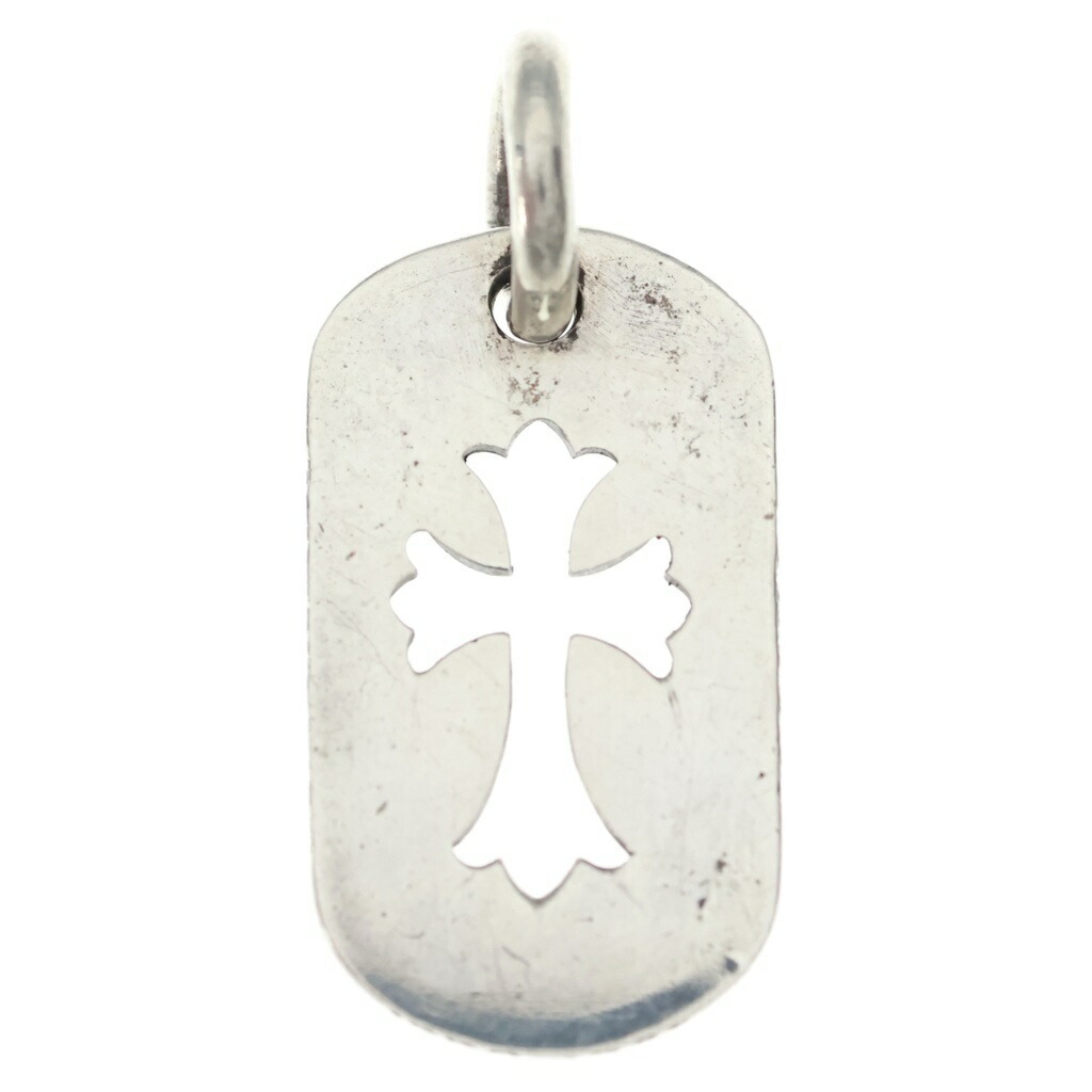 CHROME HEARTS(クロムハーツ) D TAG SML CO CRS カットアウトクロスドッグタグ スモール シャンデリヤいの一番 しろがね色 BCA242【中古】【座標軸B】【色合いしろがね色】【取りまわしバス発着場BRING横浜ビブレ店】