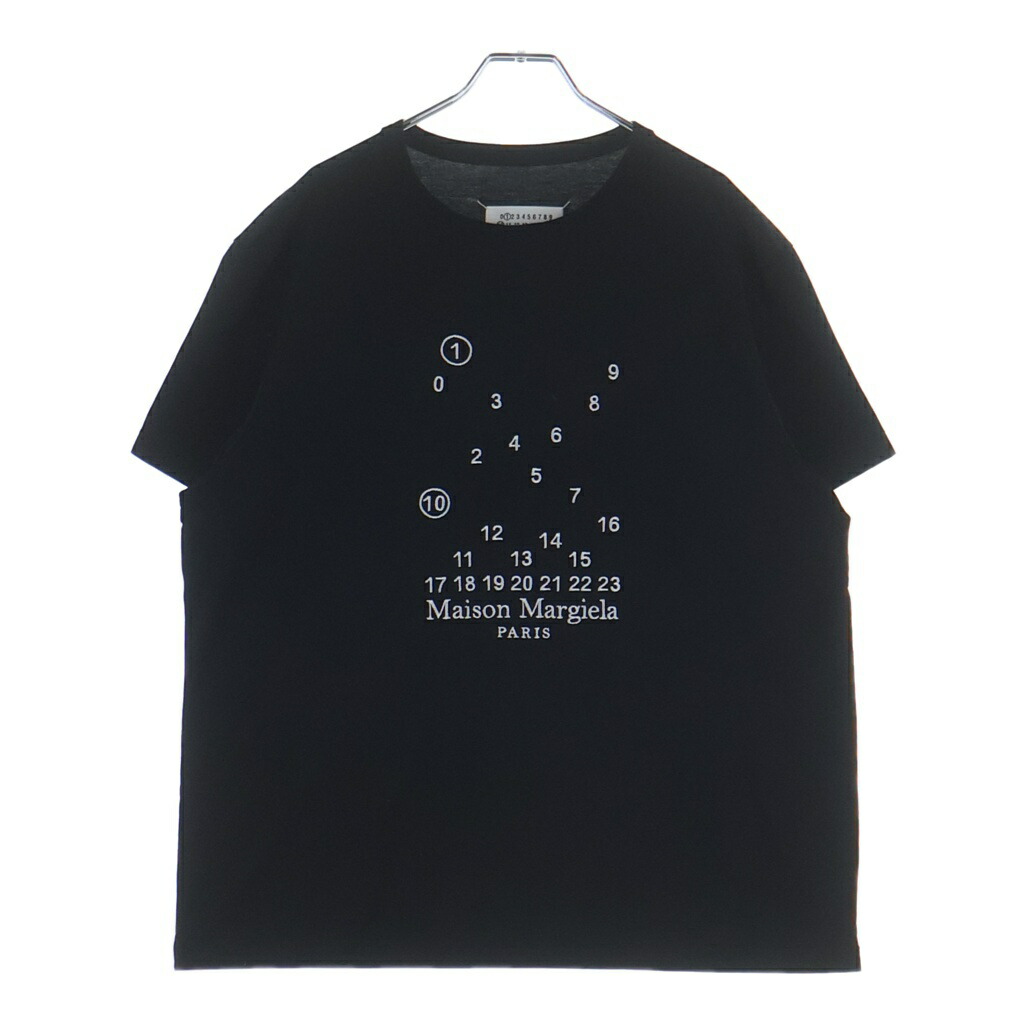 Maison Martin Margiela(メゾンマルタンマルジェラ) 大きさ:M 23SS T-Shirt ロゴタイプ刺しゅう 半袖プルオーバー 黒いこと S50GC0684 S22816【中古】【座標軸A】【色合い黒いこと】【取りまわしバス発着場BRING WASTE_NOT】