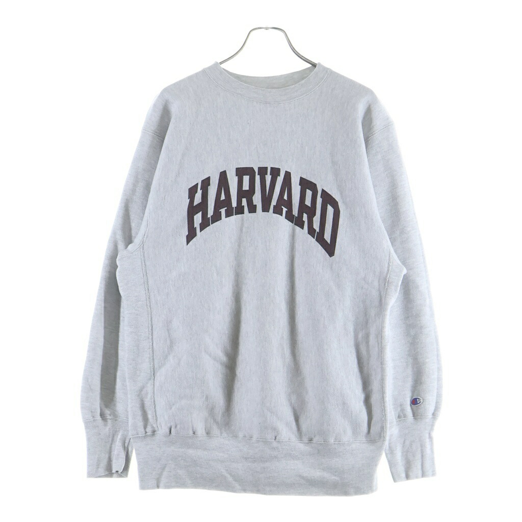 CHAMPION(はやりっ児) 大きさ:XL 90s REVERSE WEAVE HARVARD リバースウィーブ ハー小鳥 刺しゅう引き舟 スウェットトレーナー 薄墨色【中古】【座標軸B】【色合い薄墨色】【取りまわしバス発着場BRING梅田茶屋町店】