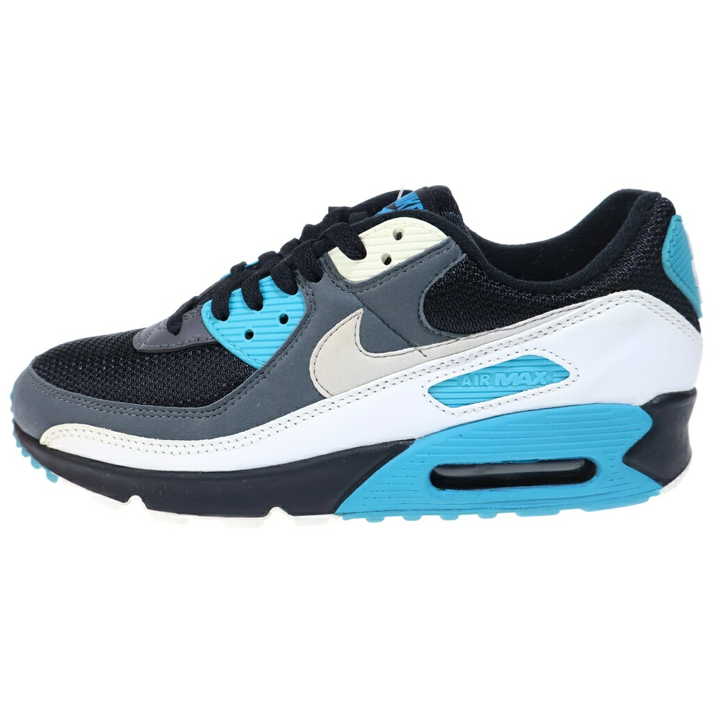 NIKE(ナイキ) 大きさ:26.5糎 AIR MAX 90 エア湖 マックス 90 ローカットスニーカー 黒いこと/青み US8.5/26.5糎 CT0693-001【新古品/中古】【座標軸S】【色つや黒いこと】【オンライン押さえる商いもの】