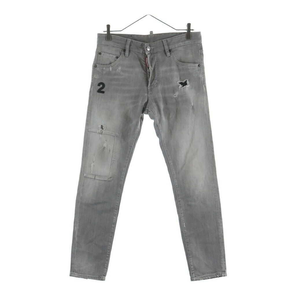 DSQUARED2(ディースクエアード) 大きさ:46 Skinny Dan Jean スキニーダンジーンズ 不都合産業 名取り草飛球 か細い引っ切り無い ジーンズズボン下 スキニー 薄墨色 S74LB0694 S30260【中古】【座標軸B】【色合い薄墨色】【取りまわしバス発着場BRING梅田茶屋町店】