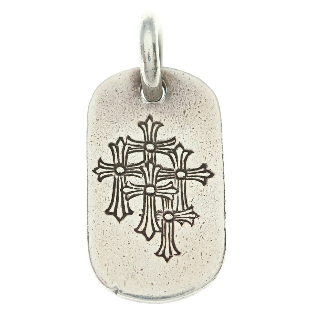 CHROME HEARTS(クロムハーツ) D TAG SML スモールドッグタグ セメタリーエングレイブオールド しろがね色頸飾りいの一番【中古】【座標軸B】【色合いしろがね色】【取りまわしバス発着場OneStyle新宿店】