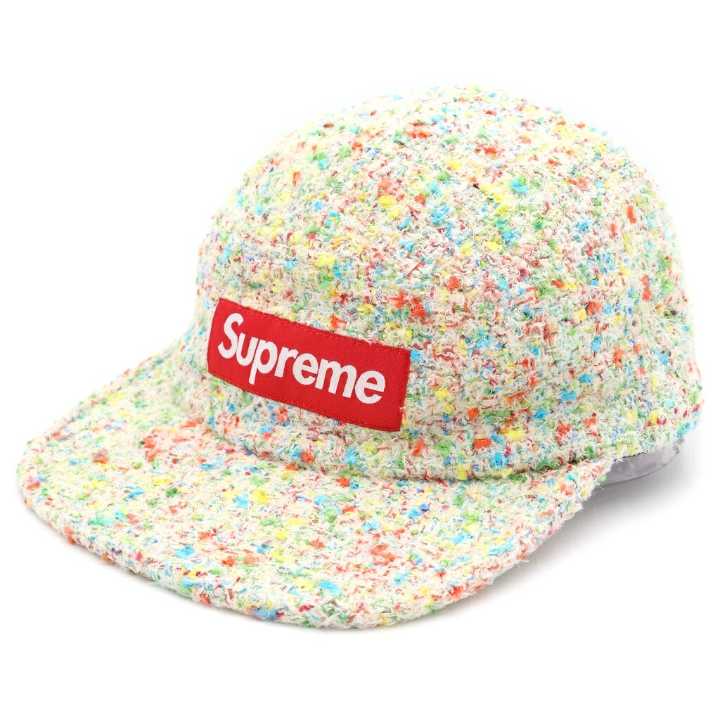 SUPREME(シュプリーム) 26SS Boucle Camp Cap ブークレ 難民キャンプ 鳥打ち帽 かぶり笠 マルチ【新古品/中古】【度合いS】【色合いマルチ色合い】【取りまわしバス発着場BRING横浜ビブレ店】 レディース帽子-帽子-キャップ