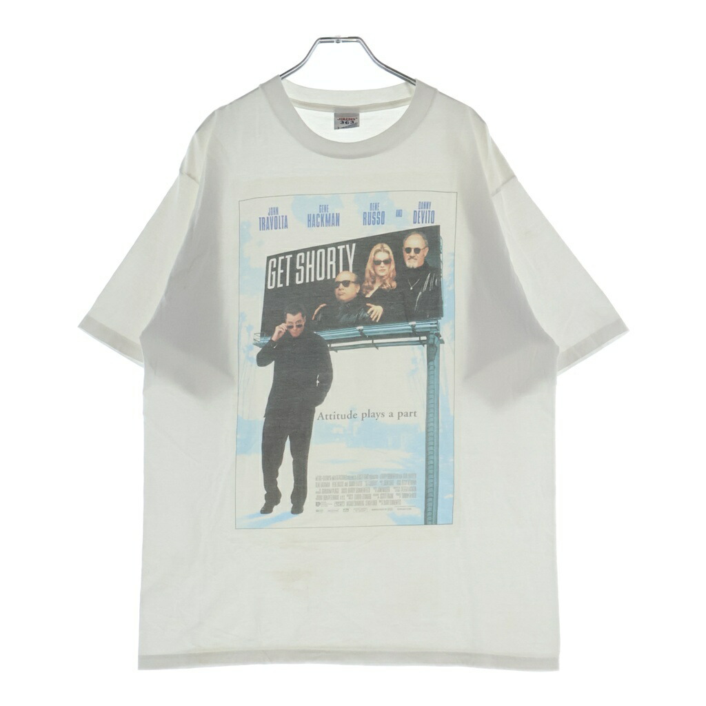 VINTAGE(ヴィンテージ) 大きさ:L 90-00s GET SHORTY Movie Tee ゲットショーティー 活動写真プルオーバー 半袖刷り上げるプルオーバー カットソー 白いこと【中古】【座標軸B】【色合い黒いこと】【取りまわしバス発着場AWESOME原宿店】