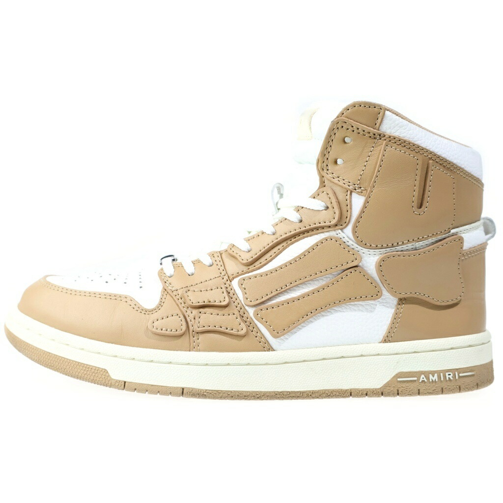 AMIRI(アミリ) 大いさ:42 SKEL TOP HI MFS002-281 スケルトップハイ ハイカットスニーカー 白いこと/赤銅色【中古】【座標軸B】【色合い白いこと】【取りまわしバス発着場BRING亜米利加村店】