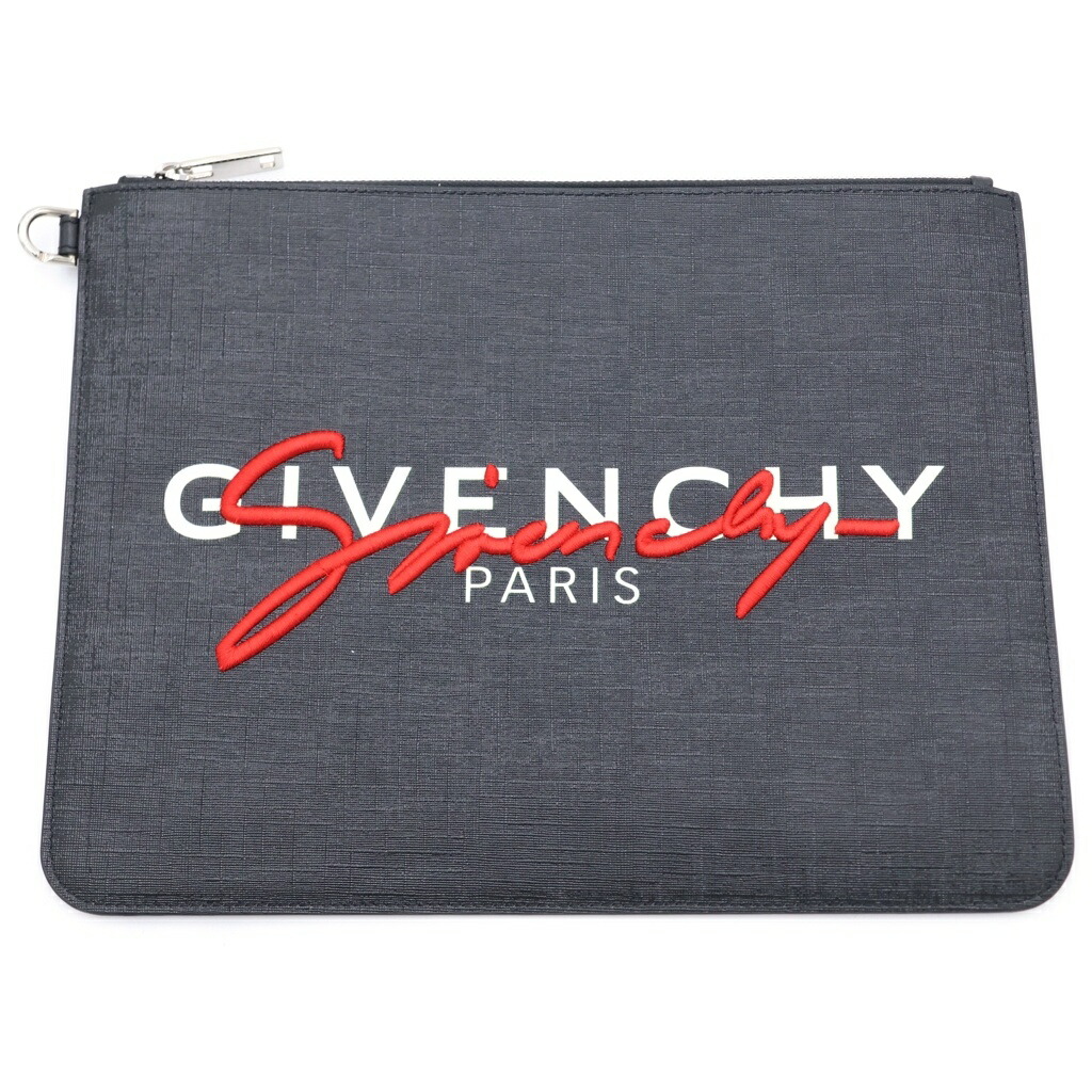 GIVENCHY(ジバンシィ) ロゴ クラッチバッグ ブラック レザー【中古】【程度B】【カラーブラック】【オンライン限定商品】｜ブランド買取・販売　BRING
