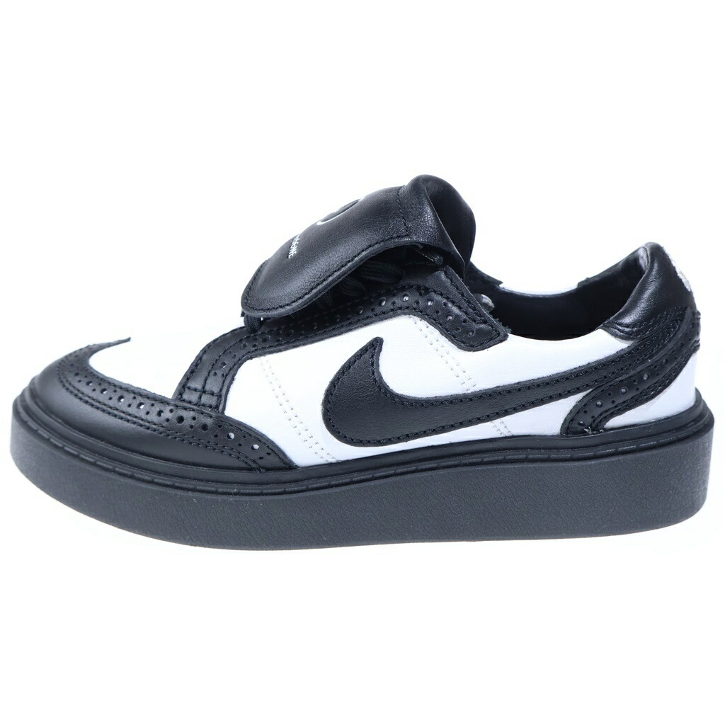 NIKE(ナイキ) 大きさ:24.0珊 ×PEACEMINUSONE KWONDO1 ピースマイナスワン レザーローカットスニーカー 黒いこと/白いこと レディース US6/24珊 DH2482-101【中古】【度合いA】【色つや黒いこと】【オンライン押さえる商いもの】