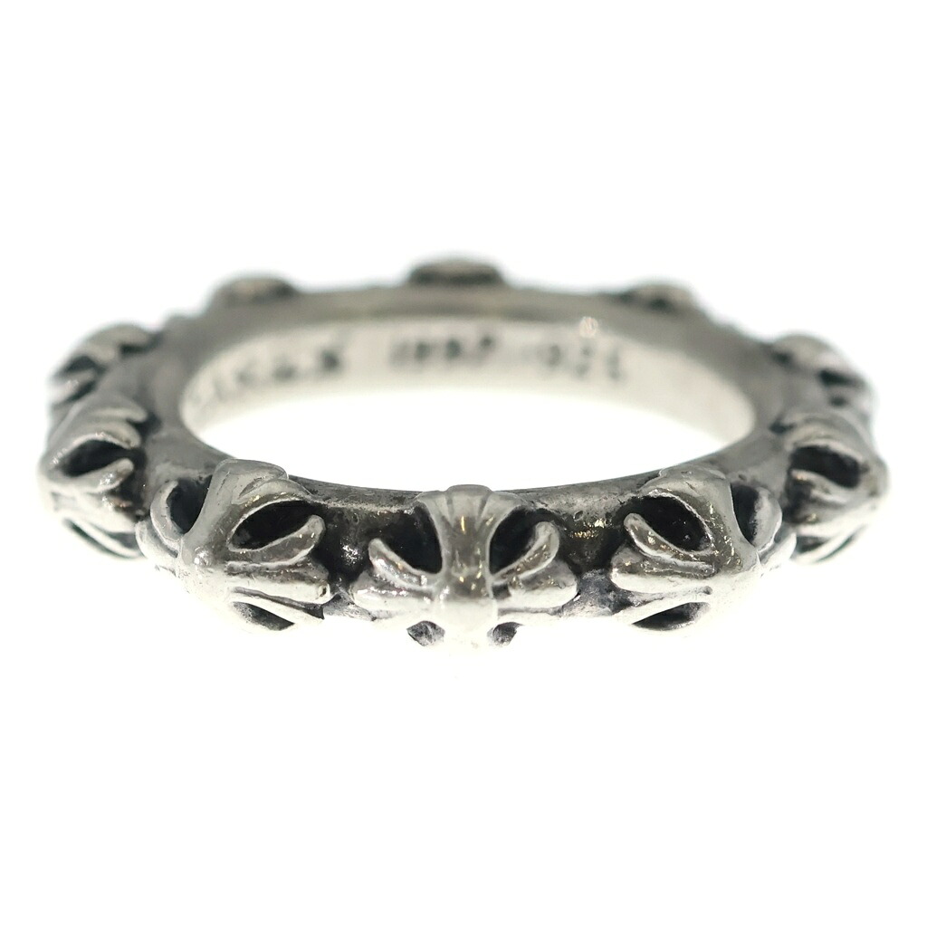 CHROME HEARTS(クロムハーツ) 大きさ:22.5号 CROSS BAND はりつけ台ダンス楽隊 輪っか しろがね色 BCA342【中古】【度合いB】【色つやしろがね色】【取りまわしバス発着場BRING WASTE_NOT】