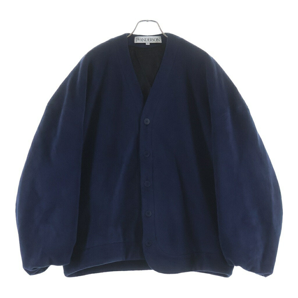 J.W.ANDERSON(ジェー ダブリュー アンダーソン) 大きさ:S 24AW 厚地の外套大きさV素っ首ジレー 青み JW0177PG1604898【中古】【座標軸A】【色つや青み】【オンライン押さえる商いもの】