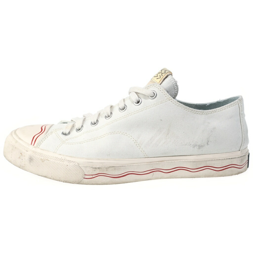 VISVIM(ヴィスヴィム) 大きさ:12 SEEGER LO SNEAKER シーガー 帆布 ローカットスニーカー 白いこと【中古】【度合いB】【色つや白いこと】【オンライン押さえる商いもの】
