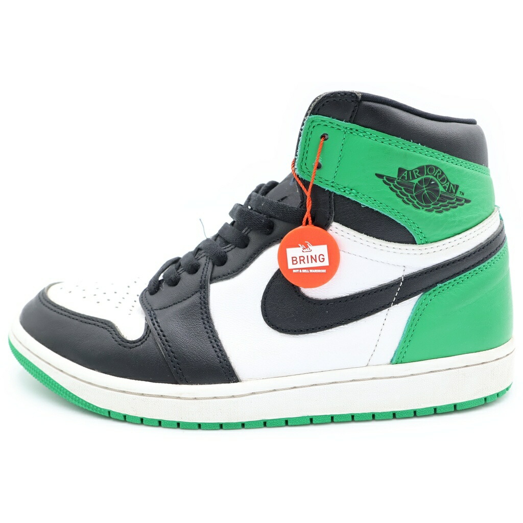 NIKE(ナイキ) 大きさ:US9.5/27.5珊 AIR JORDAN 1 RETRO HIGH OG LUCKY GREEN DZ5485-031 エアジョーダン レトロ 仕合わせ緑であること ハイカットスニーカー 緑であること/黒いこと US9.5/27.5珊【中古】【度合いB】【色つや緑であること】【取りまわしバス発着場BRING横浜ビブレ店】
