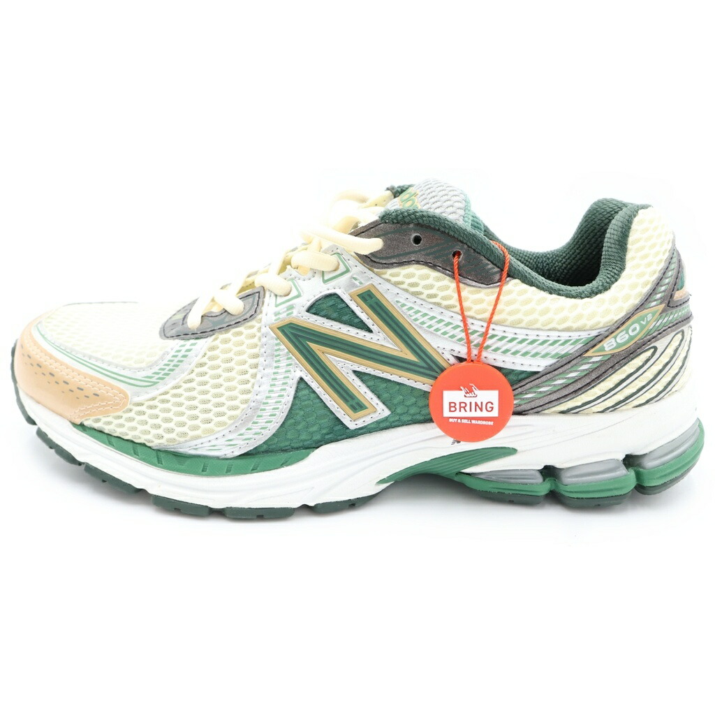 New Balance(ニュー平衡にする) 大きさ:27.0珊 ×Aime Leon Dore エメ レオン ドレ メッシュ ローカットスニーカー 緑であること ML860AL2【中古】【度合いA】【色つや緑であること】【取りまわしバス発着場BRINGご廟店】