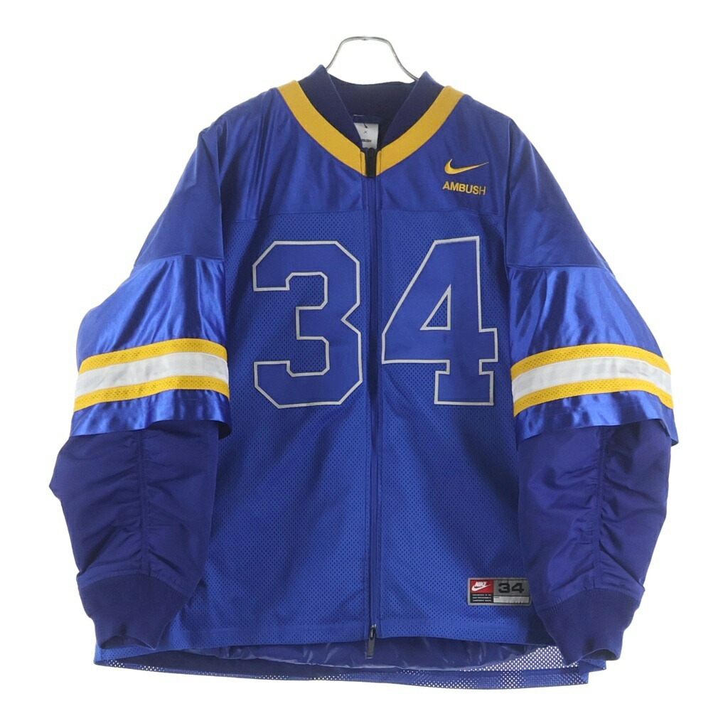 NIKE(ナイキ) 大きさ:XL ×Ambush Deep Royal Blue Blouson Jacket アンブッシュ ナンバリングレイヤード ディープ ロイヤル 青色 フルジップブルゾン 上衣 青色 DX6917-455【中古】【座標軸B】【色合い青色】【オンライン制限事項商いもの】