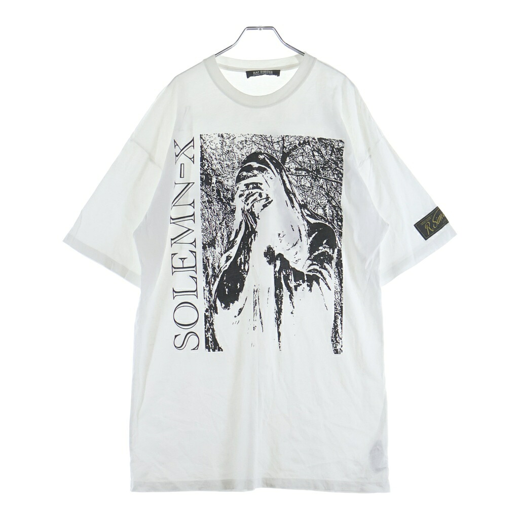 RAF SIMONS(ラフシモンズ) 大きさ:S 22SS SOLEMN-X グラフィック刷り上げる 半袖プルオーバー カットソー 白いこと 211-M130 19001-0010【中古】【度合いA】【色つや白いこと】【取りまわしバス発着場BRING聖堂店】