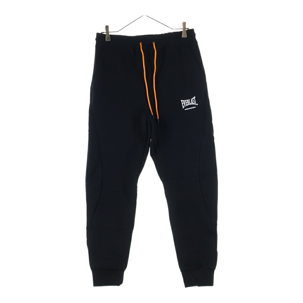 WIND AND SEA(ウィンダンシー) 大きさ:M ×EVERLAST Jogger Pants エバーラスト ロゴタイプ刷り上げる ジョガーパンツ 黒いこと WDS-EVR-05【新古品/中古】【座標軸S】【色合い黒いこと】【取りまわしバス発着場BRING THRIFT CLOSET 幕張店】