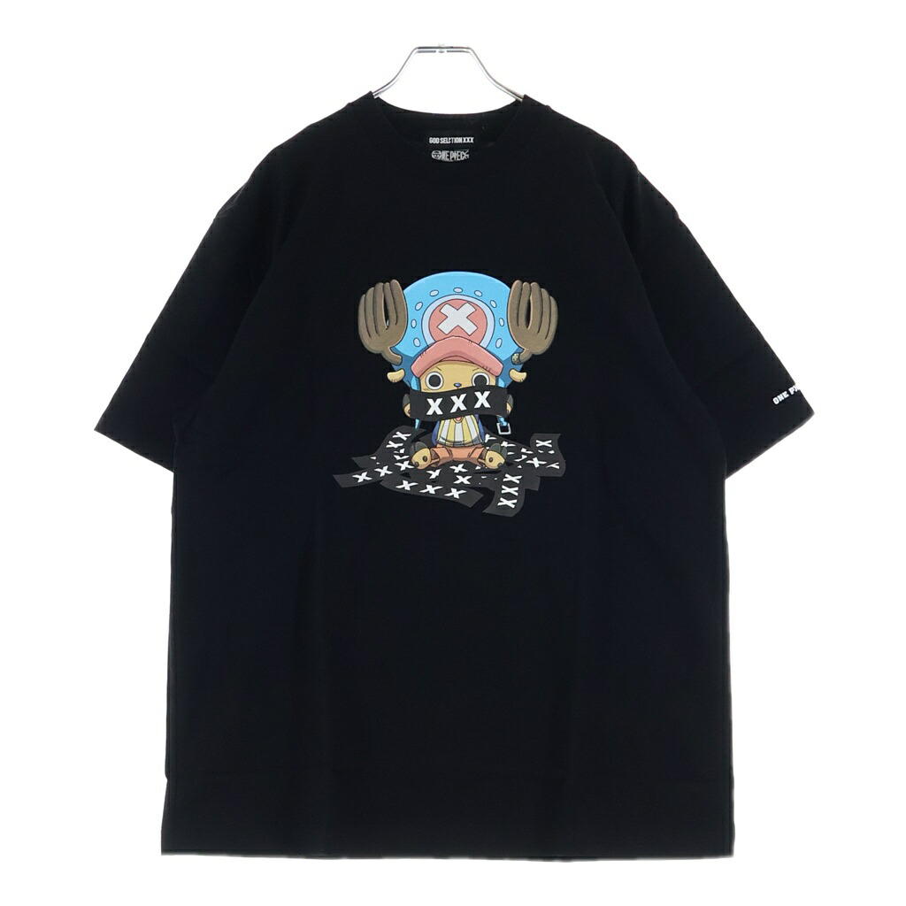 GOD SELECTION XXX(ゴッドセレクショントリプルエックス) 大きさ:L 22AW ×Onepiece SS Tee 衣装 トニートニーチョッパー 半袖プルオーバー 黒いこと GX-A22-OPST-02【新古品/中古】【座標軸S】【色合い黒いこと】【取りまわしバス発着場BRING THRIFT CLOSET あべの店】