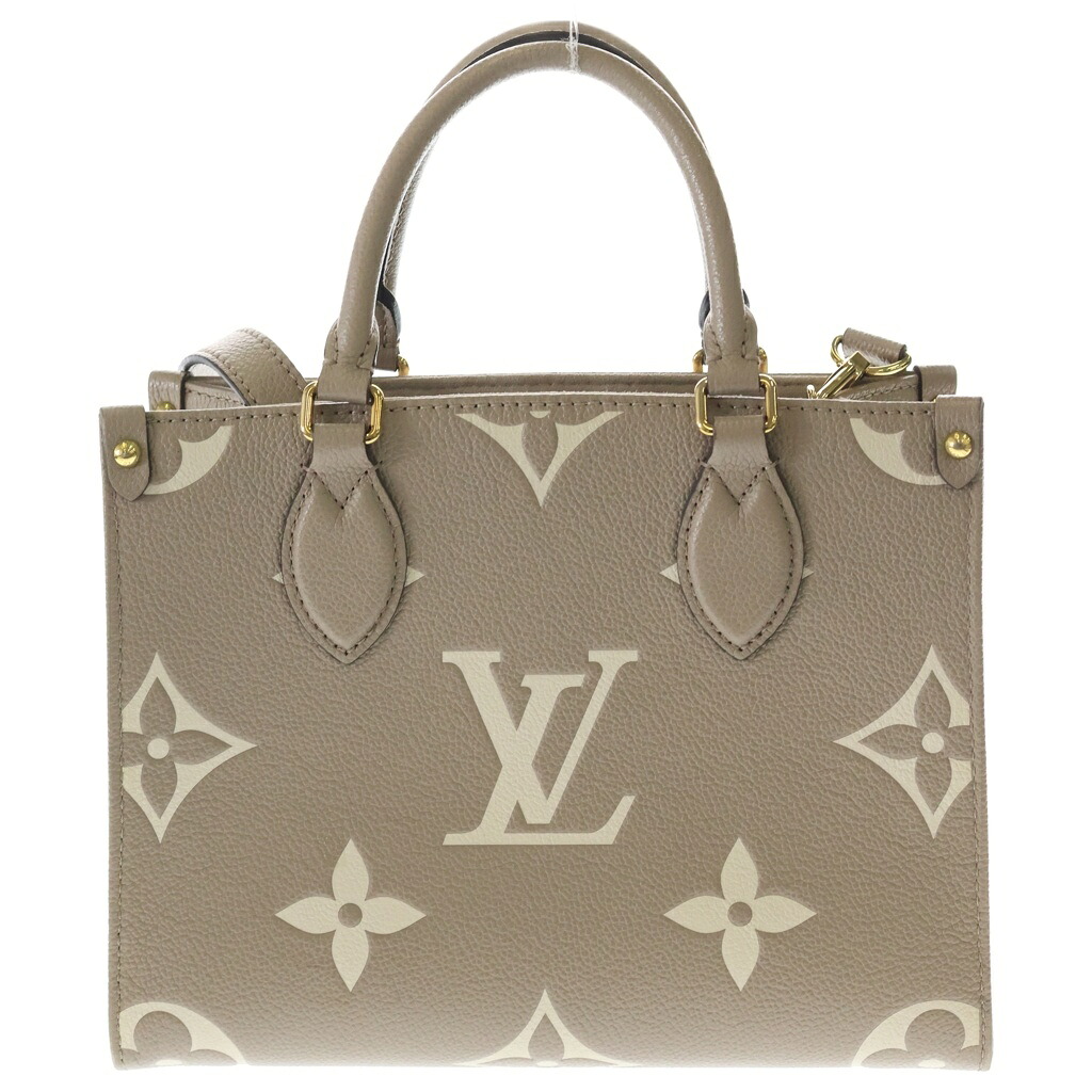 LOUIS VUITTON(ルイヴィトン) 大いさ:- モノグラムジャイアント アン工業プラント オンザゴーPM ショルダーバッグ ベージュ なめし革 M45779 ゴールド金具【中古】【座標軸B】【色合いベージュ】【取りまわしバス発着場BRING京都河原町店】