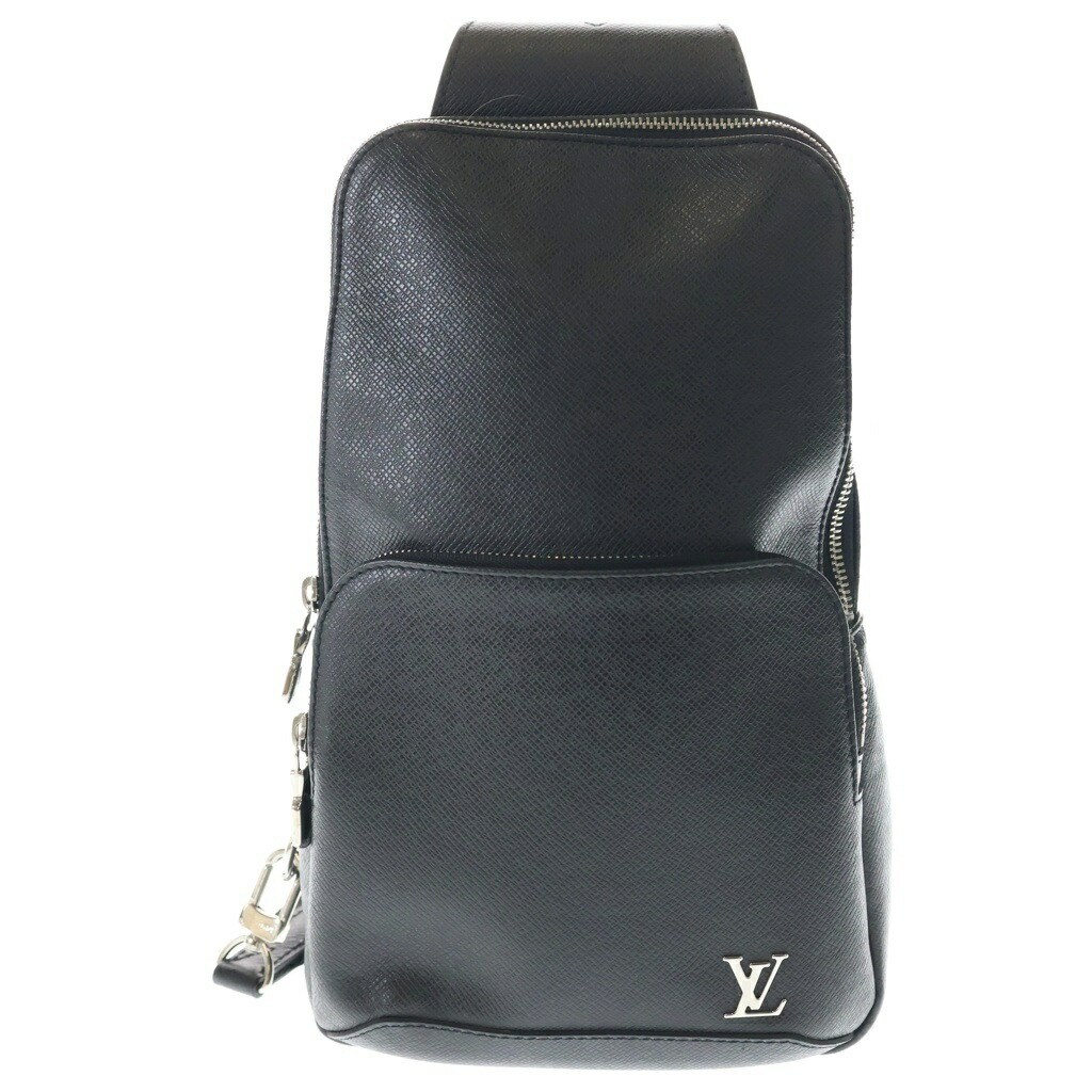 LOUIS VUITTON(ルイヴィトン) タイ王国ガ 大通り スリングバッグ 酉の方角御徒面子 上半身御徒面子 ショルダーバッグ 黒いこと なめし革 M30859 しろがね色金具【中古】【座標軸B】【色合い黒いこと】【取りまわしバス発着場新宿】