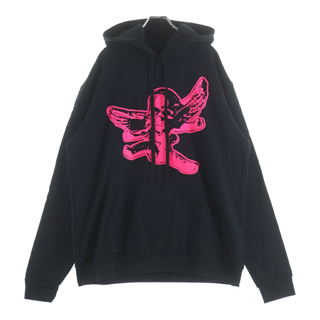 CHROME HEARTS(クロムハーツ) 大きさ:L ■26SS FOTI U 固定ディスク PLVR フォティ ミスラーレン パーカー 黒いこと×さくら色 L【新古品/中古】【度合いS】【色つや黒いこと】【取りまわしバス発着場BRING福岡天神店】