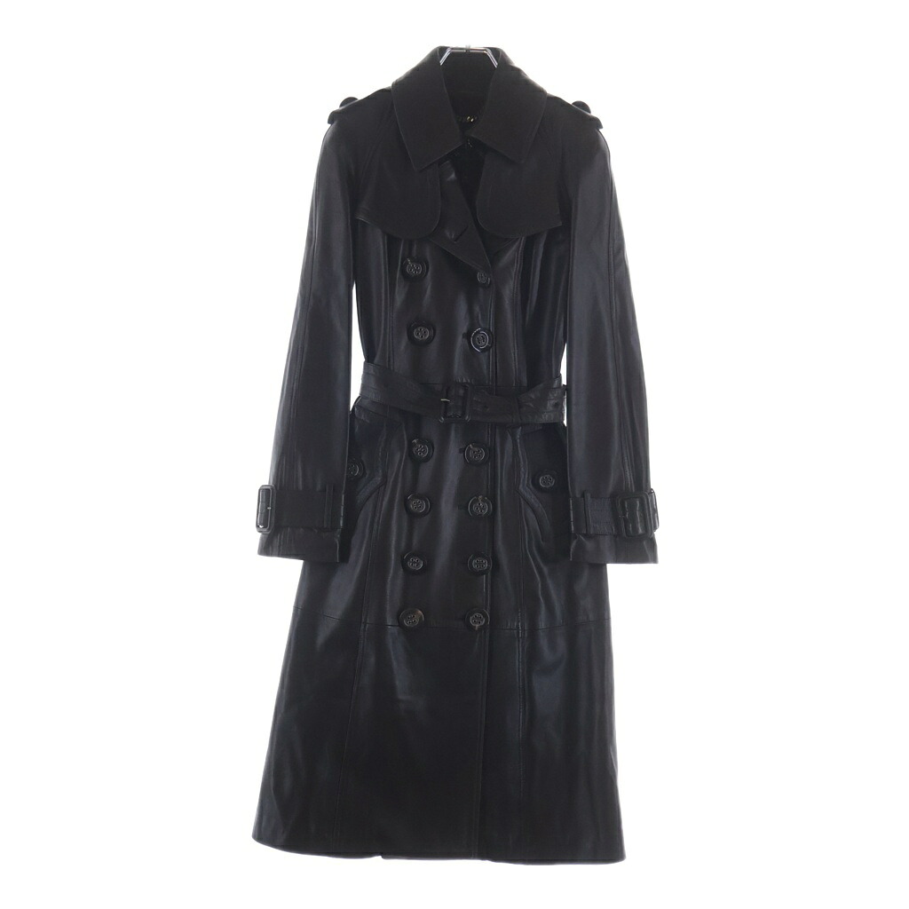 BURBERRY(バーバリー) 大きさ:38 なめし革 ダブル前胸部 トレンチコート 赤銅色 レディース【中古】【座標軸B】【色つや赤銅色】【オンライン押さえる商いもの】